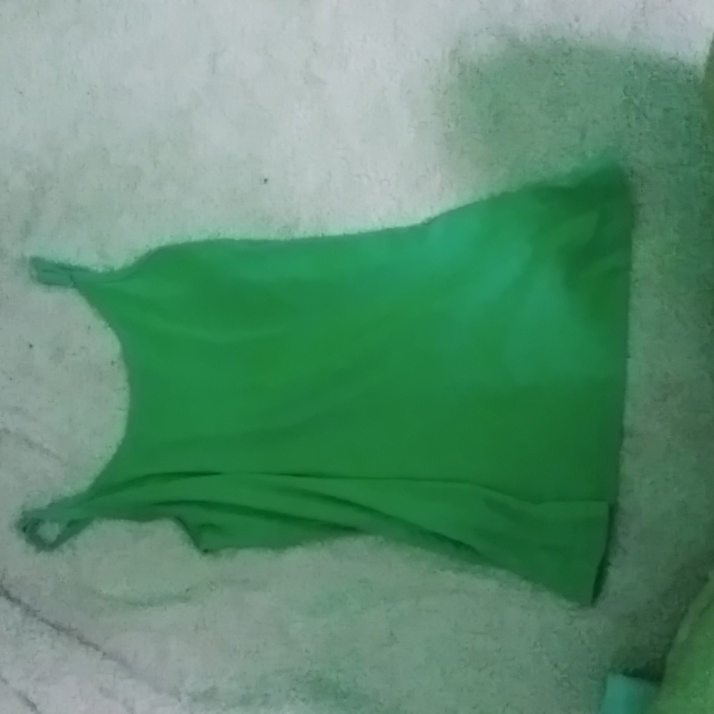 Blue and green tank tops